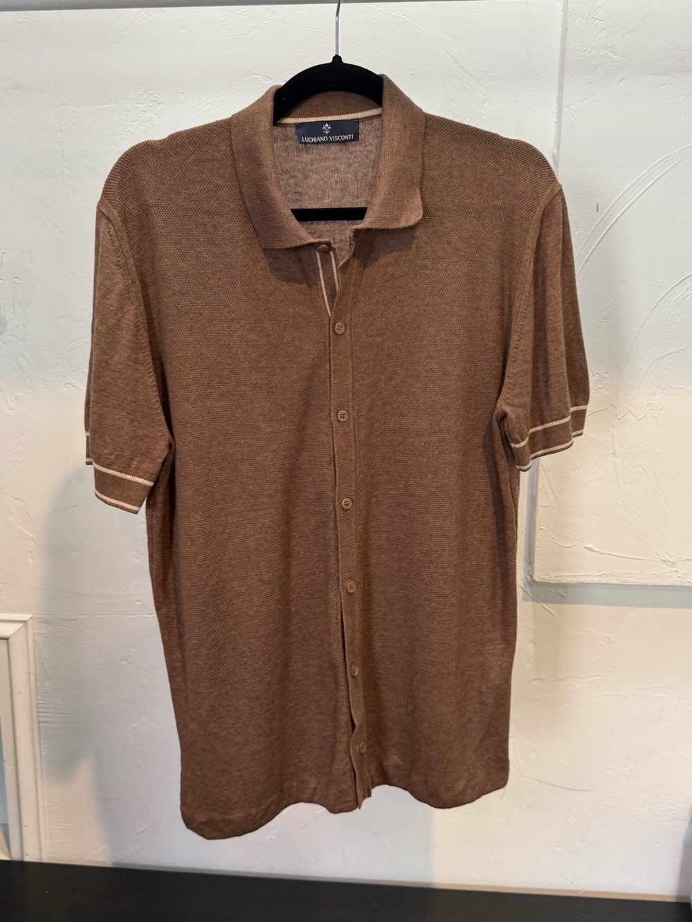 Luciano Visconti Button Down Knit Shirt - Men’s Small